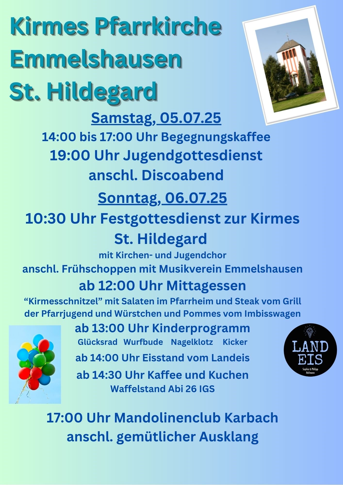 Kirmes Pfarrkirche Emmelshausen St. Hildegard