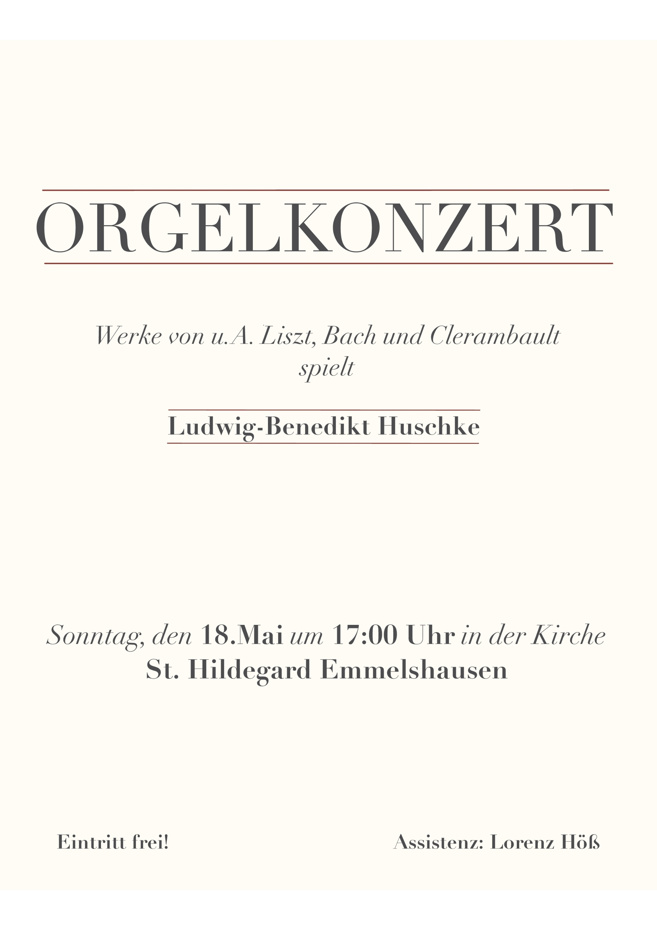 Orgelkonzert Huschke