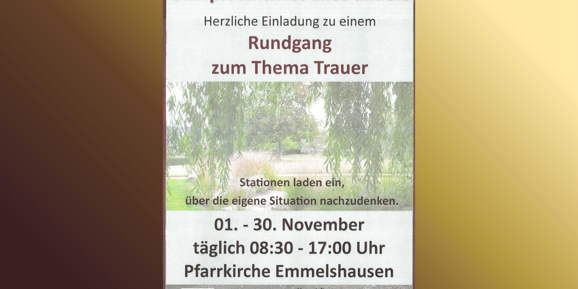 Rundgang für Trauernde